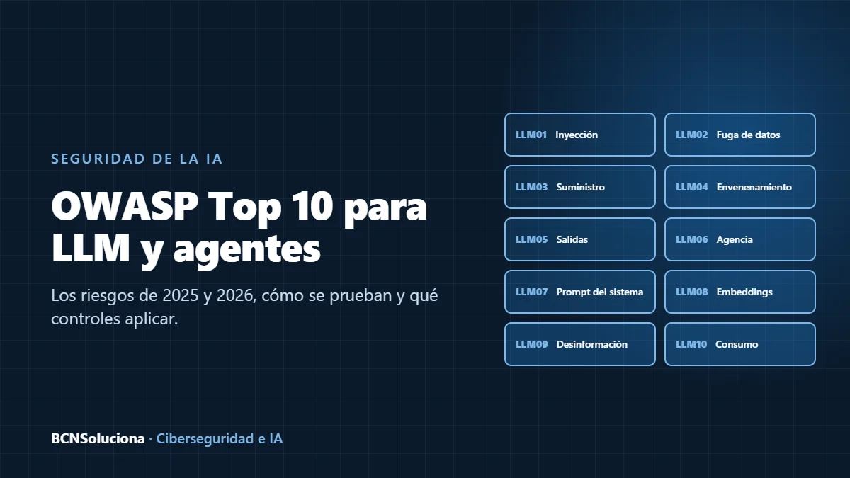 OWASP Top 10 para aplicaciones LLM 2025 y para agentes de IA, guía de BCNSoluciona